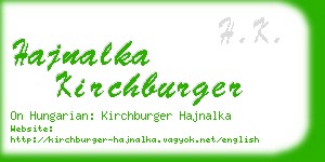 hajnalka kirchburger business card